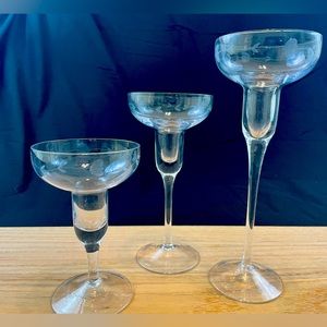 Princess House crystal candle holders - Set of 3